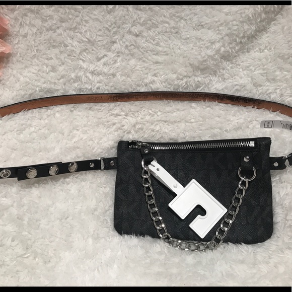 Michael Kors Black Belt Bag Fanny Pack Sz XL NEW - Picture 4 of 6